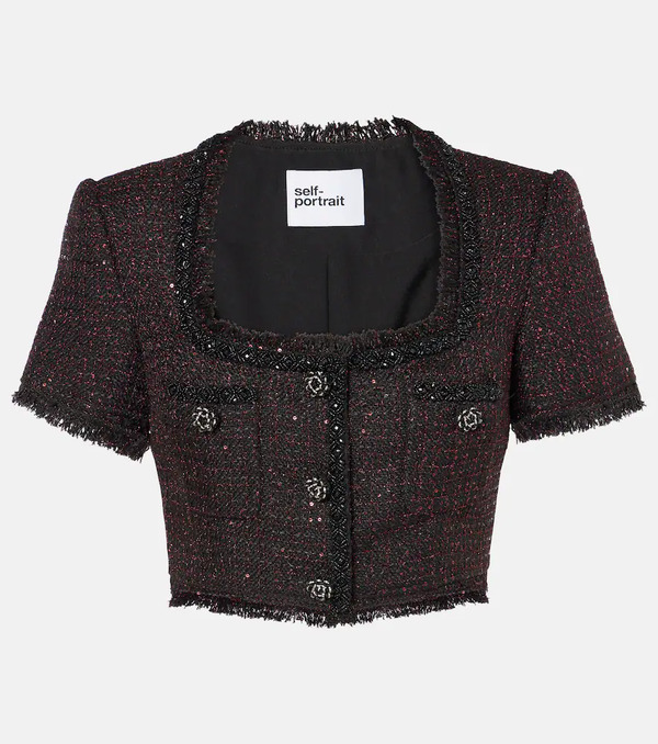  Self-portrait Self-portrait Tweed Top 