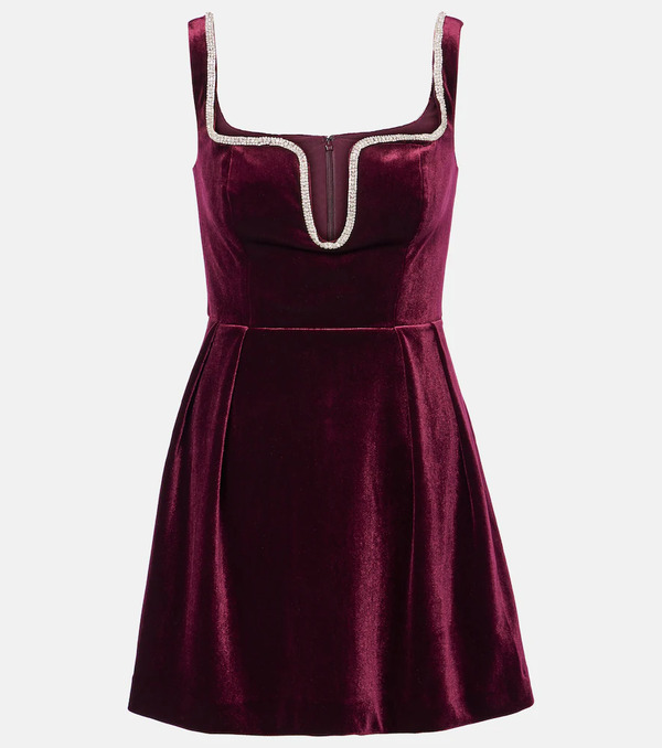  Self-portrait Self-portrait Velvet Minidress 
