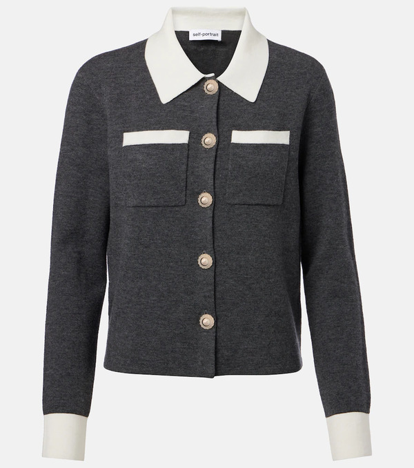  Self-portrait Self-portrait Wool-blend Cardigan 