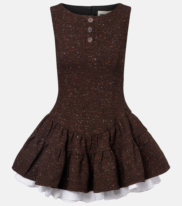  Shushu/tong Shushu/tong Knitted Wool-blend Minidress 