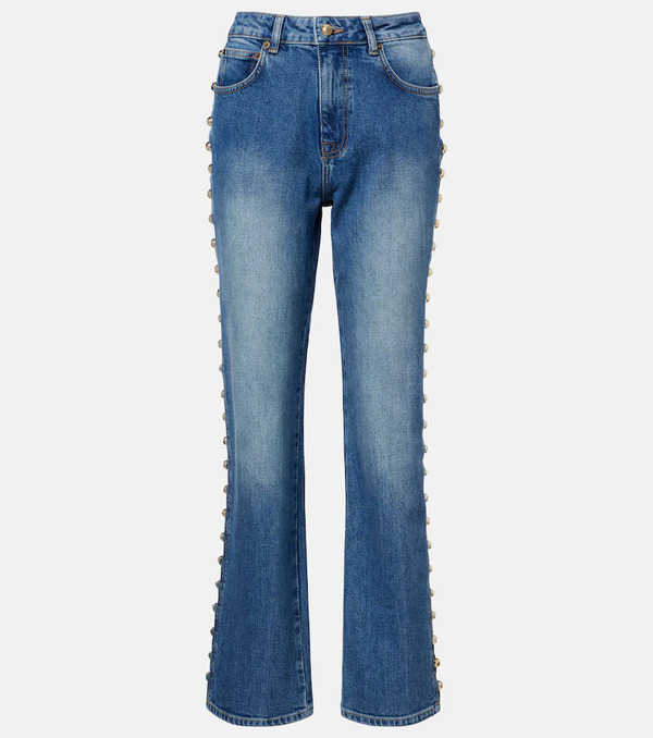  Simkhai Simkhai Amelia Studded Straight Jeans 