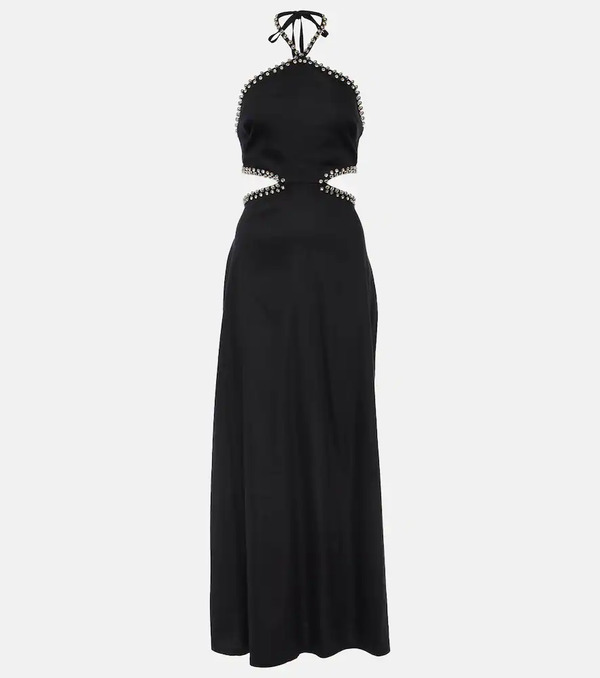  Simkhai Simkhai Bellina Cutout Linen-blend Maxi Dress 