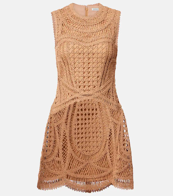  Simkhai Simkhai Coen Raffia-blend Minidress 