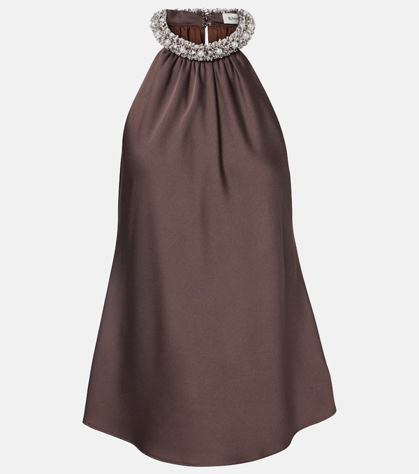  Simkhai Simkhai Embellished Satin Top 