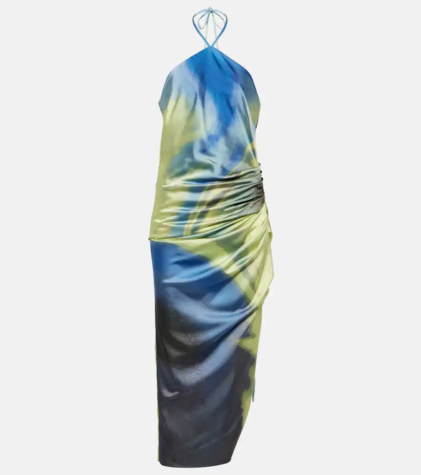  Simkhai Simkhai Hansel Printed Halterneck Midi Dress 