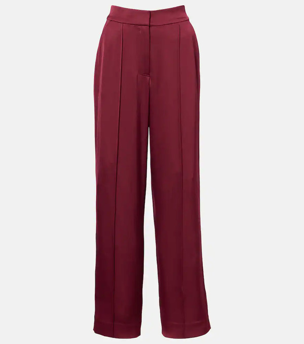  Simkhai Simkhai Kyra High-rise Satin Wide-leg Pants 