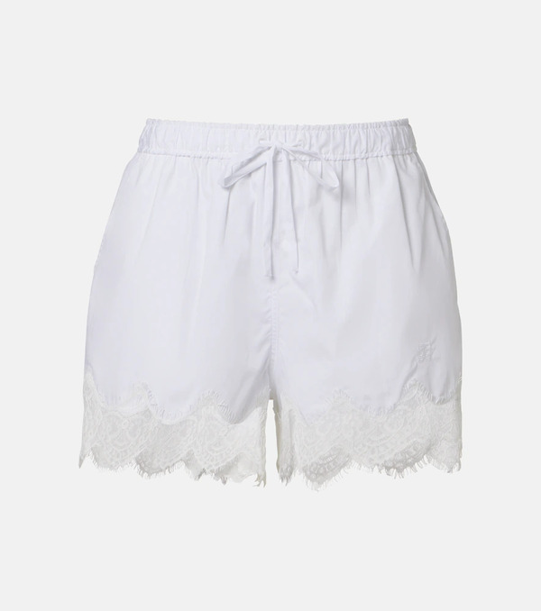  Simkhai Simkhai Lace-trimmed Cotton Shorts 