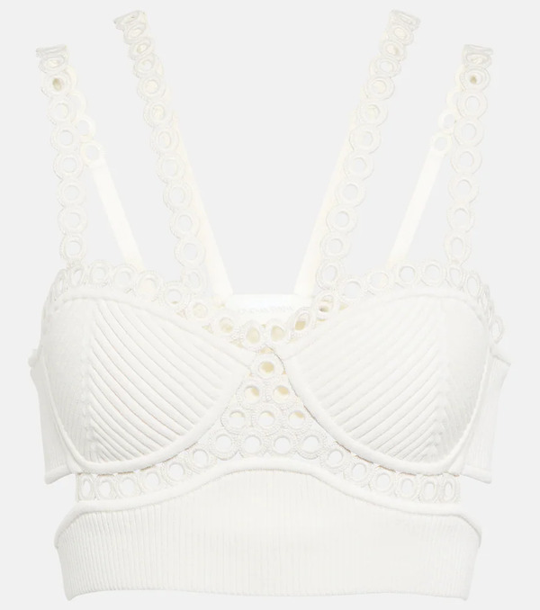  Simkhai Simkhai Liana Ribbed Crop Top 