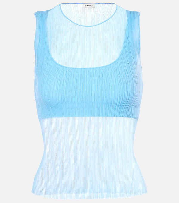  Simkhai Simkhai Oakley Sheer Tank Top 