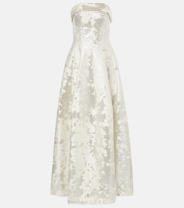  Simkhai Simkhai Octavia Lame Jacquard Corset Gown 