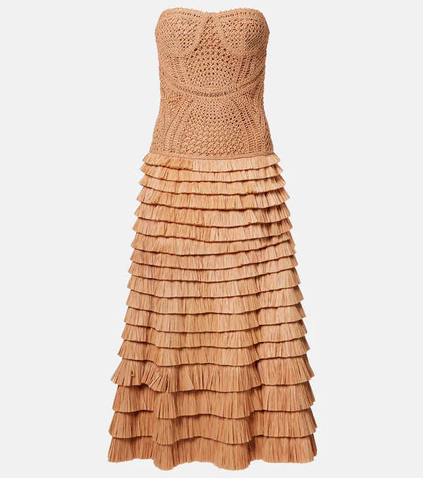  Simkhai Simkhai Santana Raffia-blend Bustier Dress 