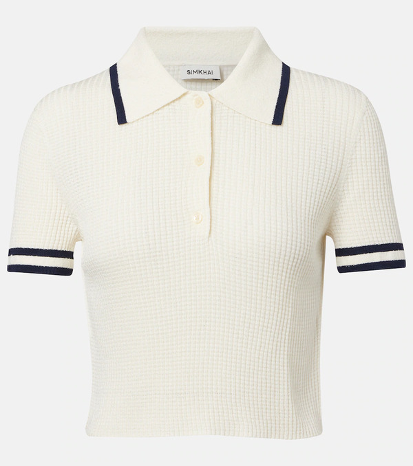  Simkhai Simkhai Whitten Boucle Polo Shirt 