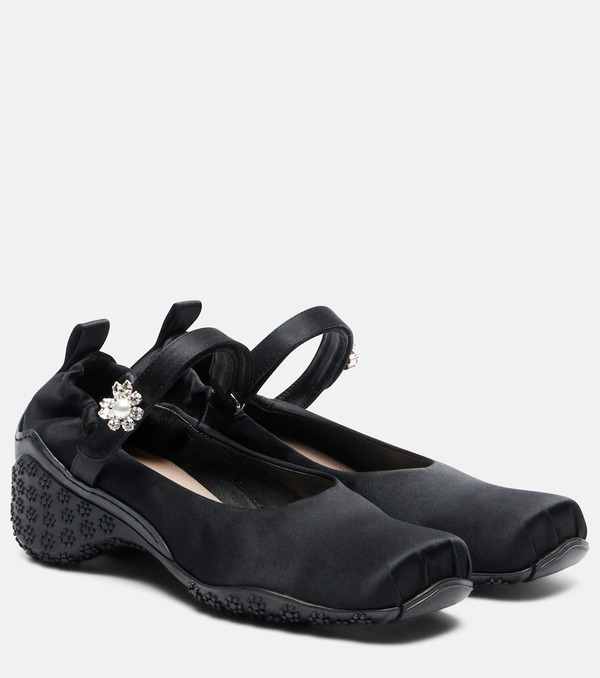  Simone Rocha Simone Rocha Ballet Runner Embellished Ballet Flats 