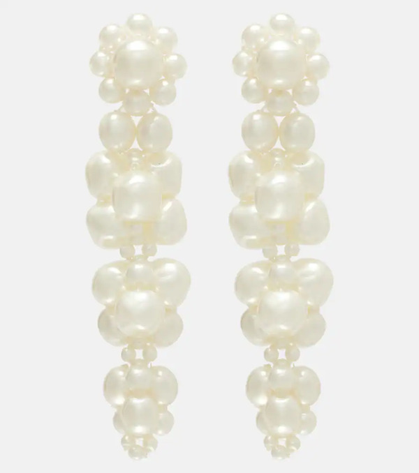  Simone Rocha Simone Rocha Drip Faux Pearl Drop Earrings 