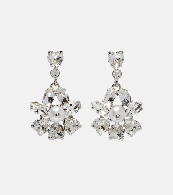  Simone Rocha Simone Rocha Embellished Faux Pearl Drop Earrings 