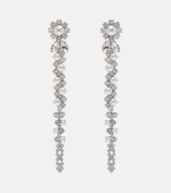  Simone Rocha Simone Rocha Embellished Faux Pearl Drop Earrings 