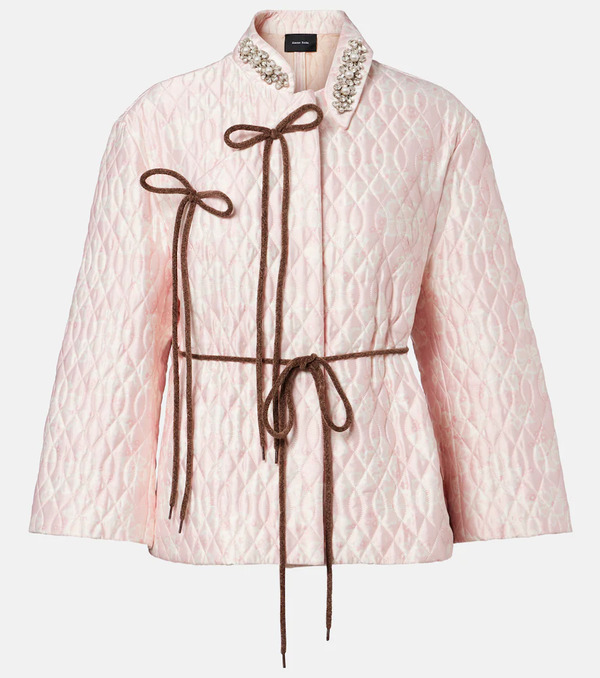  Simone Rocha Simone Rocha Embellished Quilted Jacket 