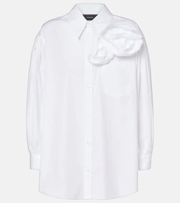 Simone Rocha Simone Rocha Floral-applique Cotton Shirt 