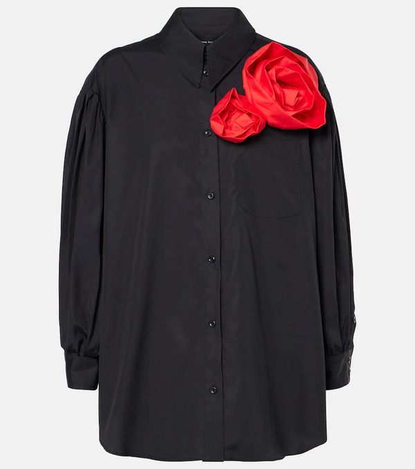  Simone Rocha Simone Rocha Floral-applique Cotton Shirt 