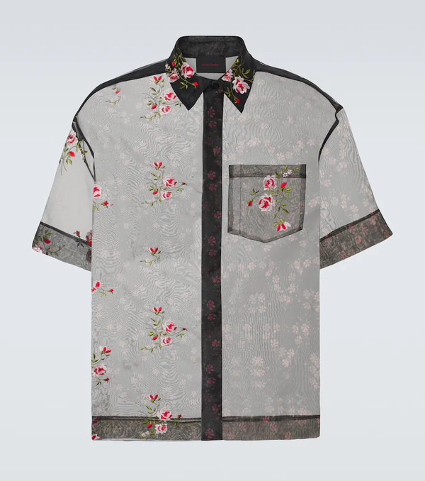  Simone Rocha Simone Rocha Floral Sheer Organza Shirt 
