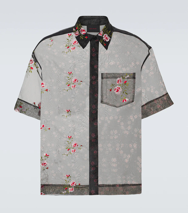  Simone Rocha Simone Rocha Floral Sheer Organza Shirt 