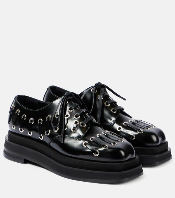  Simone Rocha Simone Rocha Heart Toe Leather Platform Brogues 