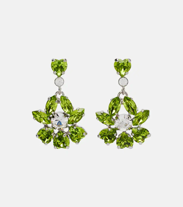  Simone Rocha Simone Rocha Heartbloom Embellished Drop Earrings 