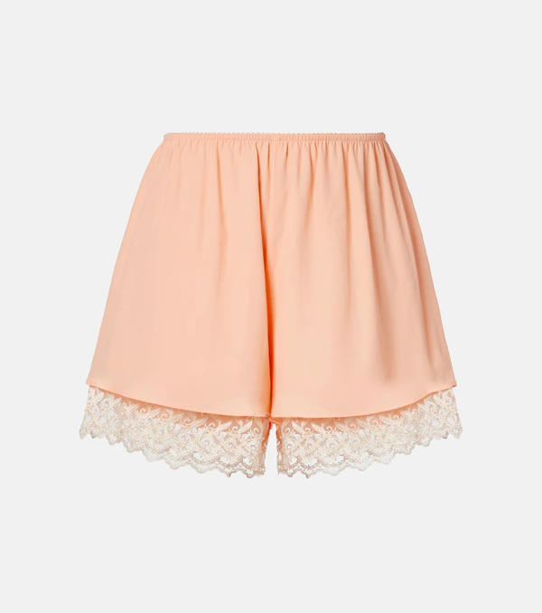  Simone Rocha Simone Rocha Lace-trimmed Satin Shorts 