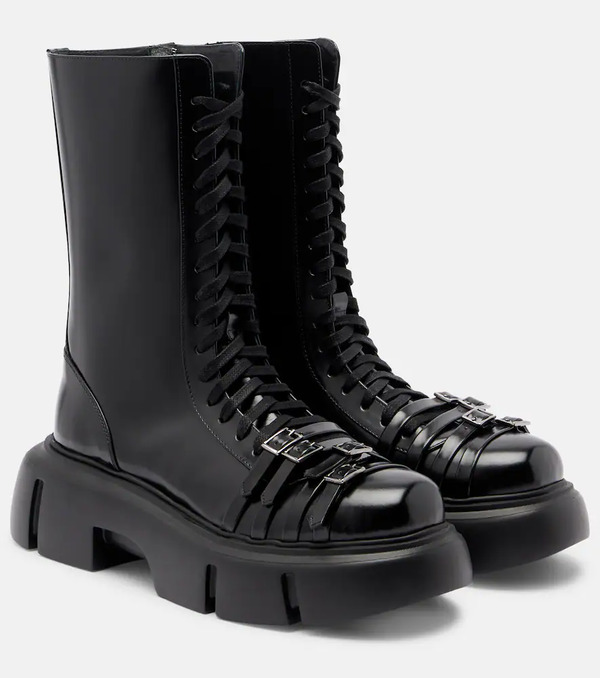  Simone Rocha Simone Rocha Platform Leather Combat Boots 