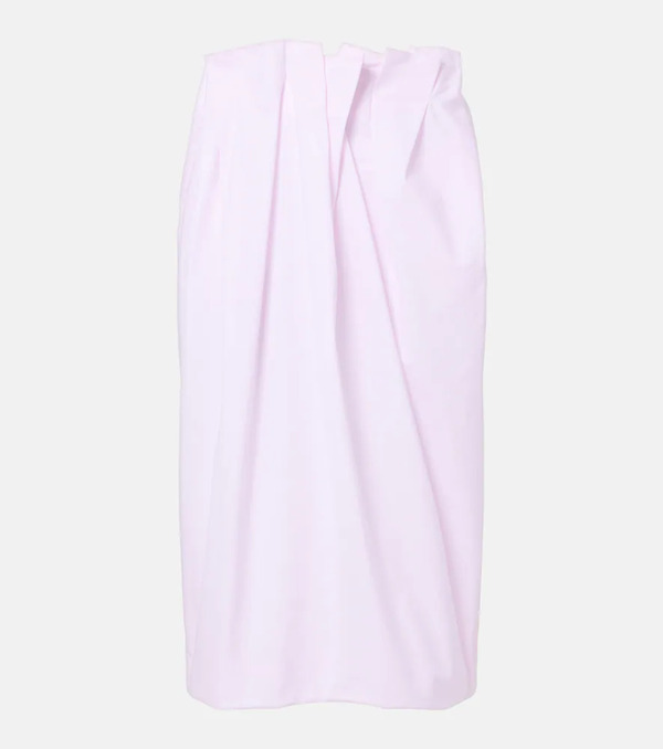  Simone Rocha Simone Rocha Pleated Cotton Pencil Skirt 