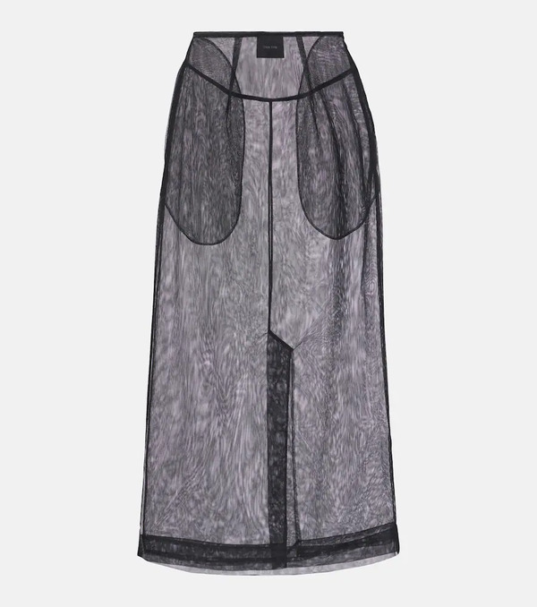  Simone Rocha Simone Rocha Sheer Tulle Pencil Skirt 