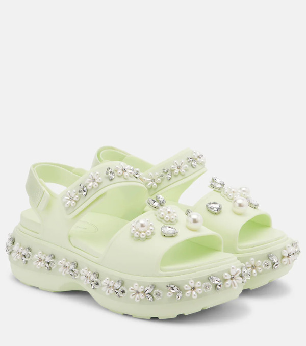  Simone Rocha Simone Rocha X Crocs Embellished Platform Sandals 