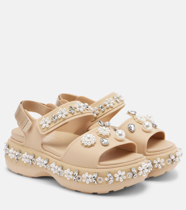  Simone Rocha Simone Rocha X Crocs Embellished Platform Sandals 