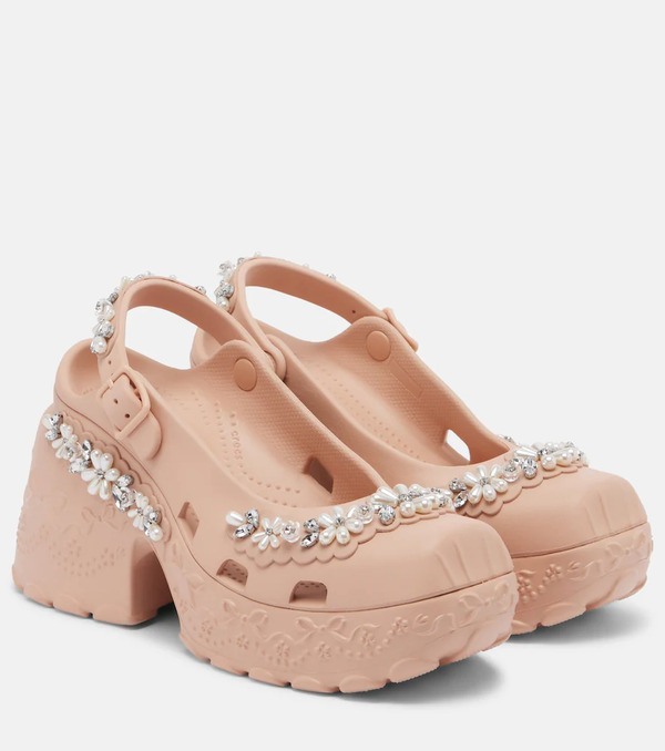  Simone Rocha Simone Rocha X Crocs Embellished Slingback Pumps 