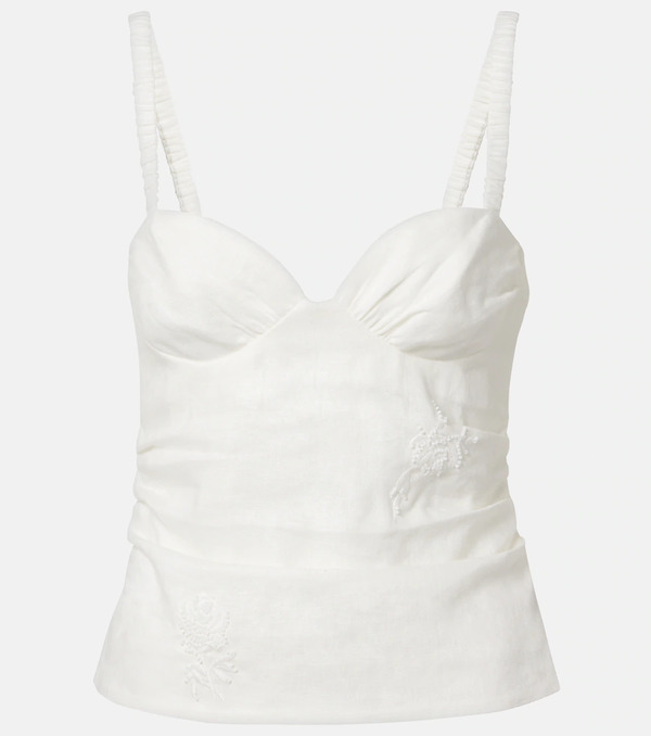  Sir Sir Alessandra Embroidered Linen Top 