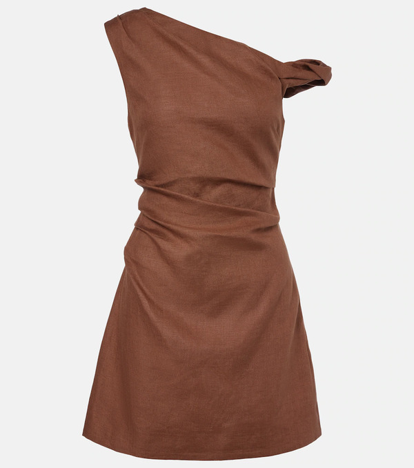  Sir Sir Asymmetric Linen Minidress 