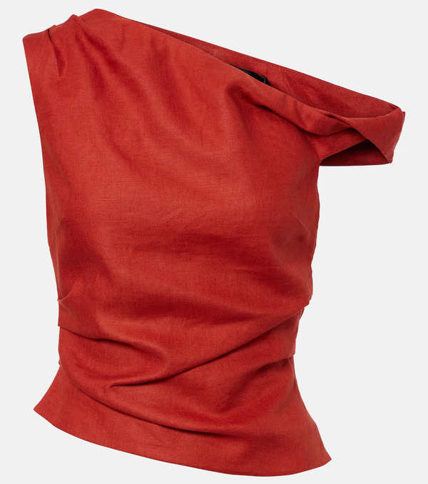  Sir Sir Asymmetric Linen Top 