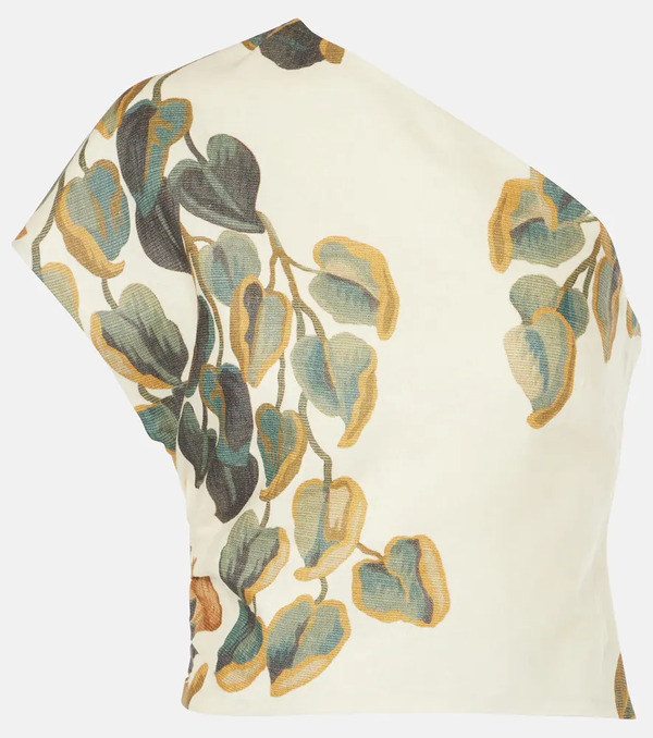  Sir Sir Belletto Asymmetric Linen Crop Top 