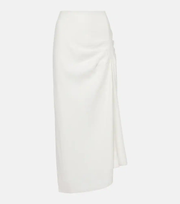  Sir Sir Dorian Ruched Linen-blend Maxi Skirt 