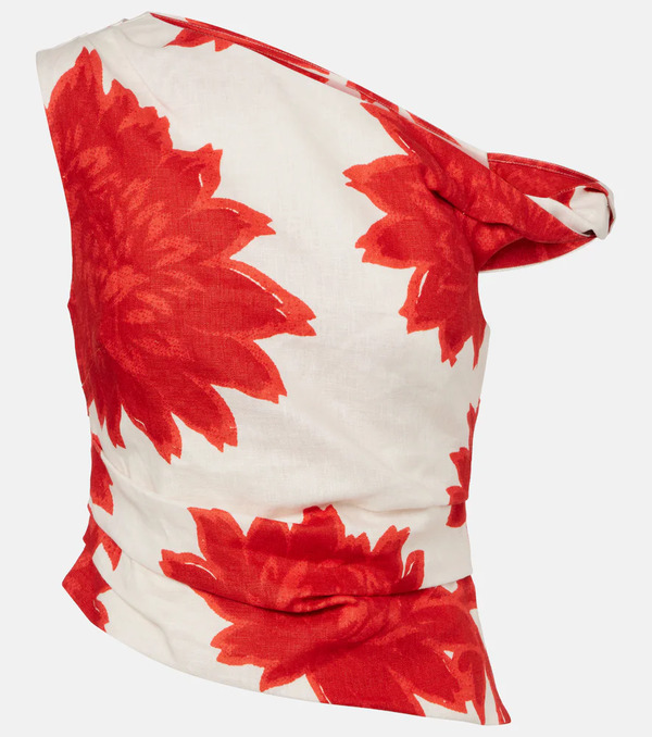  Sir Sir Floral Draped Linen Top 