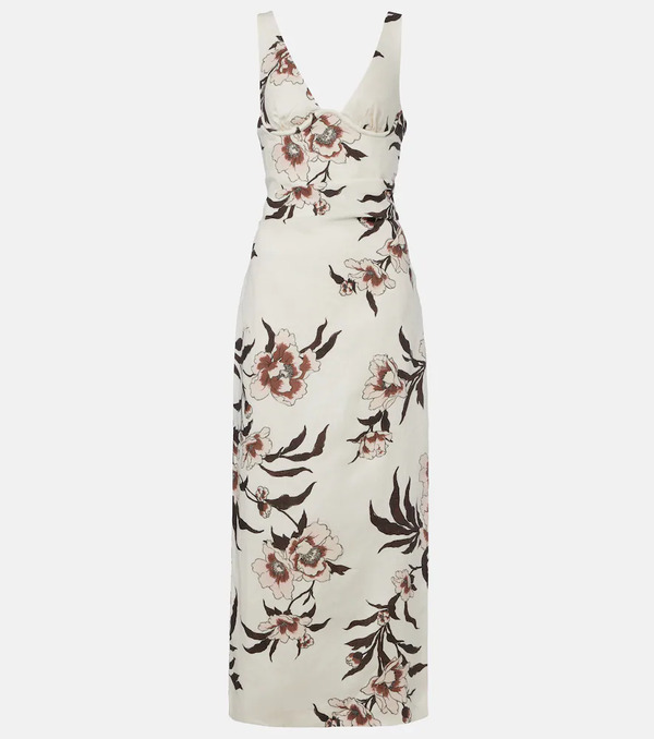  Sir Sir Floral Linen Maxi Dress 