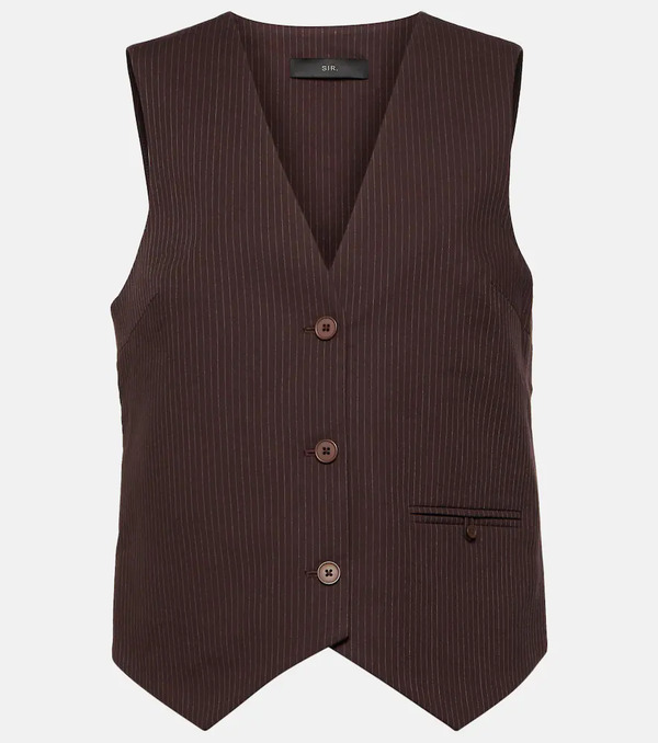  Sir Sir Guillaume Pinstriped Vest 