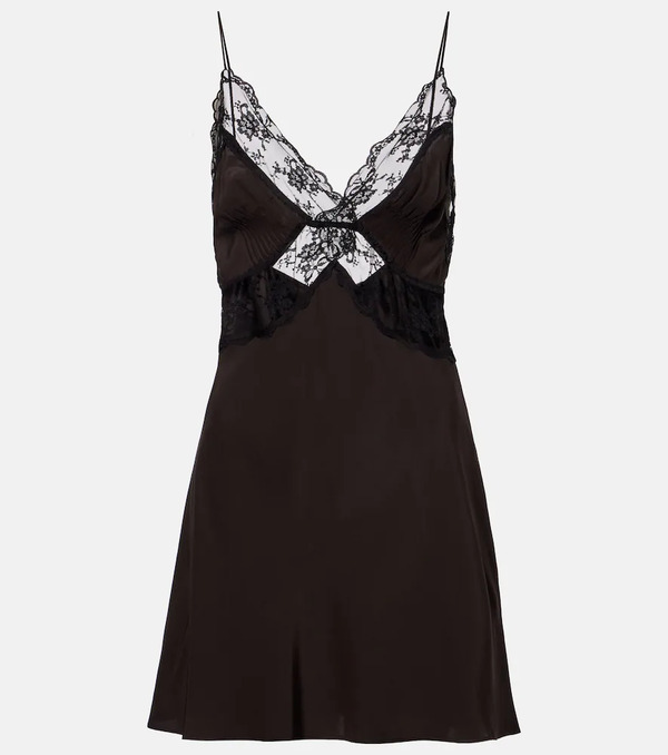  Sir Sir Lace-trimmed Silk Minidress 
