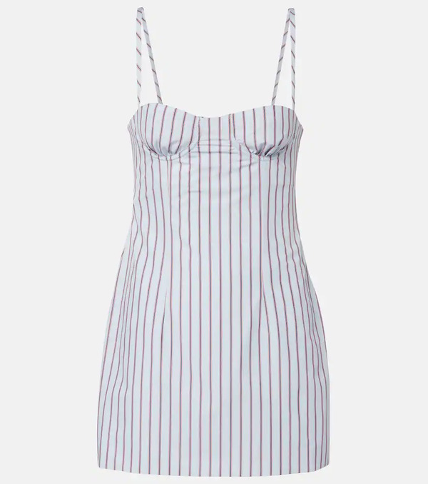 Sir Sir Pinstripe Cotton-blend Minidress 