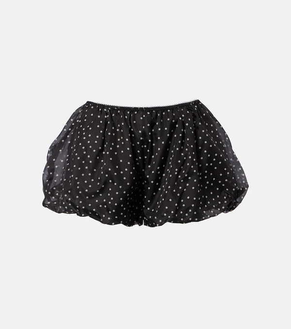  Sir Sir Polka-dot High-rise Silk Shorts 