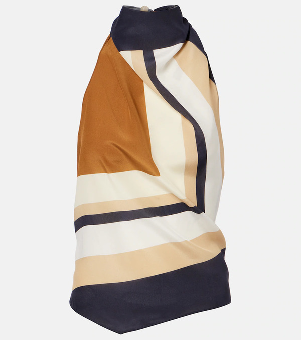 Sir Sir Printed Halterneck Silk Top 