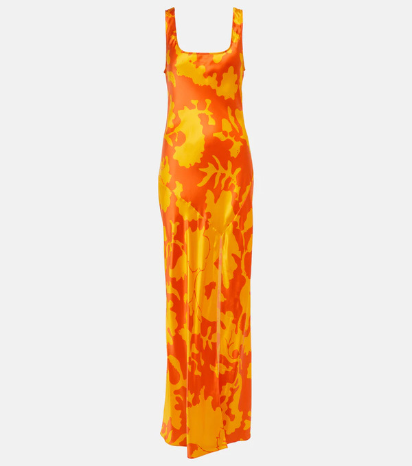  Sir Sir Printed Silk Maxi Dress 