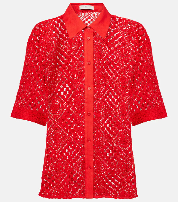  Sir Sir Rayure Cotton-blend Crochet Shirt 
