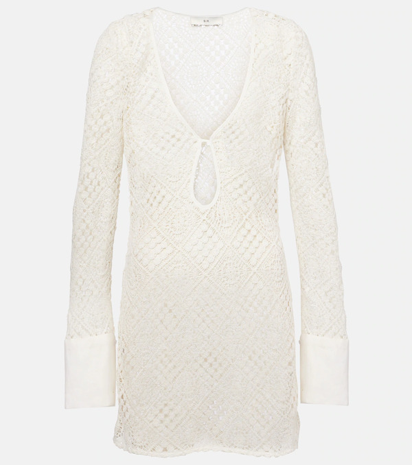  Sir Sir Rayure Crochet Cotton Minidress 