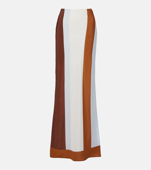  Sir Sir Striped Silk Maxi Skirt 